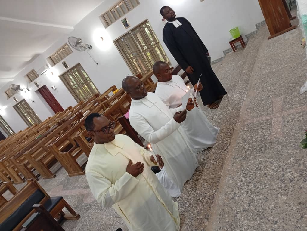 Two brothers from the Nigeria Sector: Brother Richard Koonoo and Brother Augustine Agu renew their vows